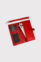 Zoozie Bags Cartera Croco Red Mujer Cuero PU Vibrante Elegante Sofisticada Organizador Regalo 17x1.5x9 cm Rojo